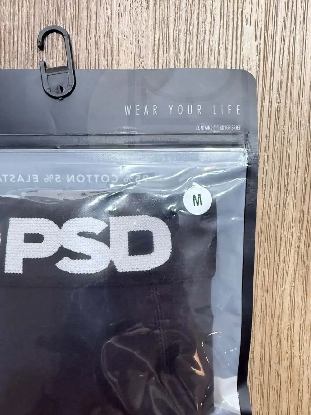 PSD Men's 95/5 Black on Black Boxer Briefs